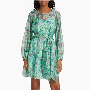 LDT Floral-Printed Blouson Minidress